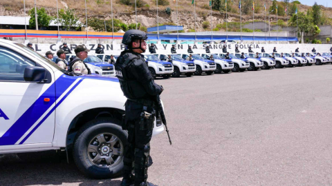 Miembros de la Policía Nacional, el 17 de octubre de 2023.