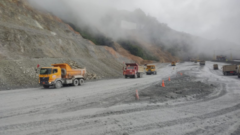 Operaciones en la mina de cobre Mirador, ubicada en Zamora Chinchipe.