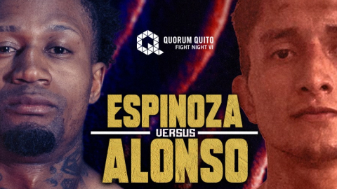 Afiche de la pelea entre Alexander Espinoza y Néstor Luna en el Quorum Fight Night VI.