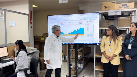 El ministro de Salud, Jose Ruales, presentó el inventario digital de medicamentos el 20 de noviembre de 2023.