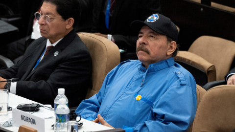 Imagen referencial del presidente de Nicaragua, Daniel Ortega, en su visita a Cuba, septiembre de 2023.