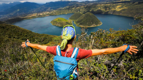 La Laguna de Cuichocha, un sitio turístico de Ecuador, en 2023. 