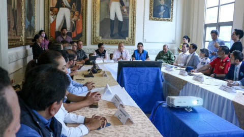 LA reunión sobre seguridad para la zona 8 se realizó en la Gobernación de Guayas el 7 de diciembre de 2023. 