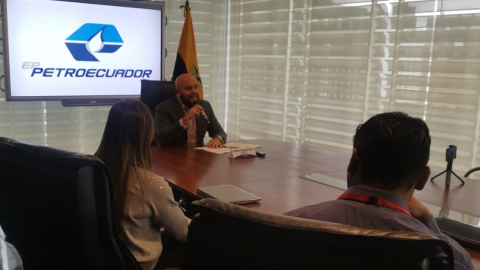 Reinaldo Armijos, gerente de Petroecuador, el 7 de diciembre de 2023.