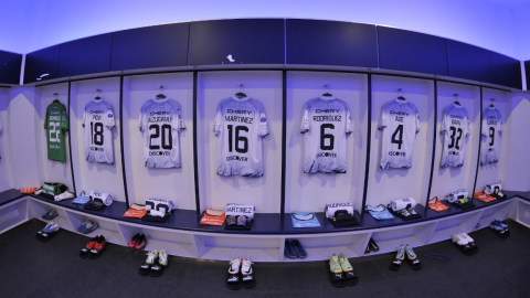 Vista del camerino de Liga de Quito en el estadio Banco Guayaquil, el 10 de diciembre de 2023.