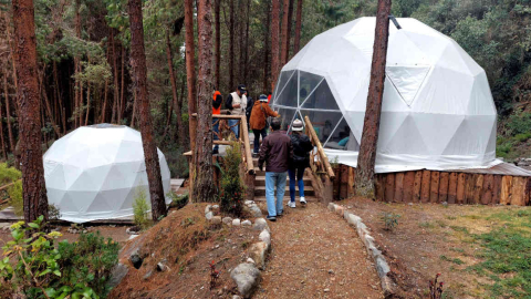 Turistas en el Parque Nacional El Cajas, en julio de 2022.