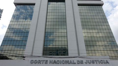 Fachada de la Corte Nacional de Justicia, en el norte de Quito, el 25 de octubre de 2023.