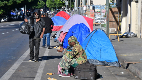 Personas sin hogar en Estados Unidos, el 22 de noviembre de 2023.