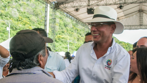 El entonces vicepresidente Jorge Glas en Montecristi, el 16 de abril de 2016.