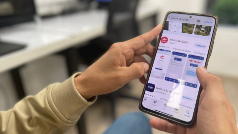Imagen de la aplicación del Metro de Quito