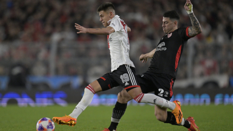 Claudio 'Diablito' Echeverri, durante un partido con River Plate, el 22 de junio de 2023.