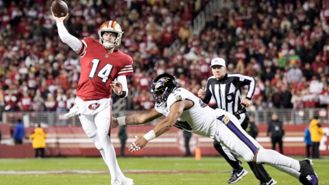 San Francisco 49ers ante Baltimore Ravens, en el partido disputado el 25 de diciembre de 2023.