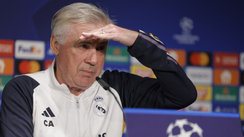 Carlo Ancelotti durante una rueda de prensa, el 11 de diciembre de 2023.