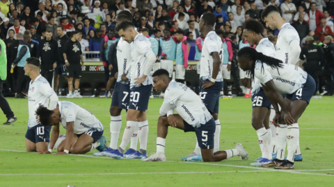 Los jugadores de Liga de Quito, en la final de la LigaPro, el 17 de diciembre de 2023.