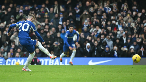 Cole Palmer marca el gol de la victoria del Chelsea ante el Fulham, el 13 de enero de 2024. 