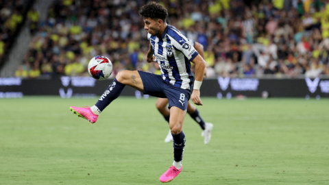 Joao Rojas en el partido entre Monterrey y Nashville, 14 de agosto de 2023. 