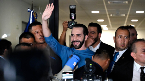 Nayib Bukele, candidato a la reelección en El Salvador, en un evento del 26 de octubre de 2023.