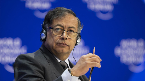 El presidente de Colombia, Gustavo Petro, en una reunión del Foro de Davos (Suiza), el 17 de enero de 2024.