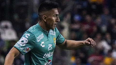 Ángel Mena en el partido entre el León y Tigres, 17 de enero de 2024.