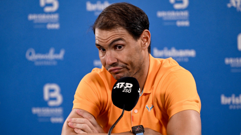 Rafael Nadal, durante una conferencia de prensa, el 5 de enero de 2024.