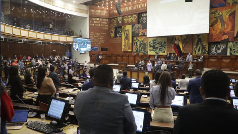 Asambleístas en sesión del Pleno el 18 de enero de 2024.