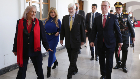 Christopher Dodd, asesor presidencial de Estaods Unidos, durante su visita a Ecuador en diciembre del 2022.