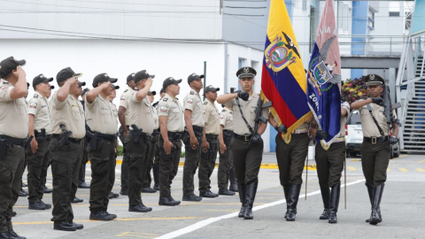 Imagen referencial. Ceremonia de la Policía Nacional en Guayaquil, el 15 de noviembre de 2023.