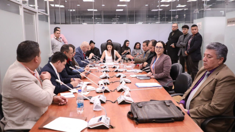 Miembros de la Comisión de Fiscalización de la Asamblea Nacional durante una reunión, el 31 de enero de 2024.