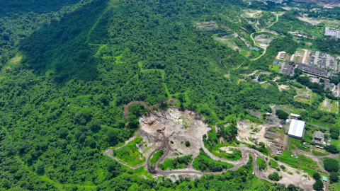 Vista panorámica de Cerro Blanco, pulmón de Guayaquil, en abril de 2023.