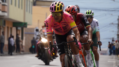 Richard Carapaz terminó en segunda posición en la prueba de ruta del Campeonato Nacional de Ciclismo, el 3 de febrero de 2024 en Riobamba. 