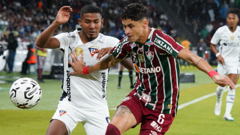 Liga de Quito se enfrentó a Fluminense en el partido de ida de la Recopa, el 22 de febrero de 2024.