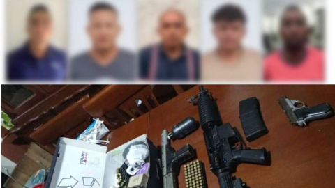 Los policías que son procesados por un secuestro extorsivo y armas encontradas en el operativo desarrollado el 15 de febrero de 2024.