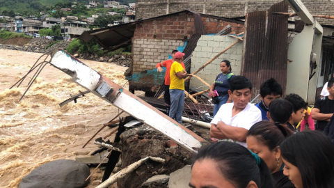 Al menos 3.000 familias lo perdieron todo en el cantón Echeandía, en Bolívar, tras las lluvias del 20 de febrero de 2024.