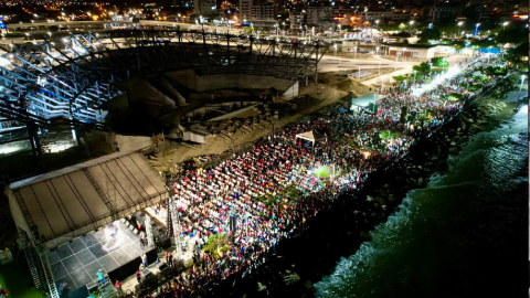 Un concierto en Manta, provincia de Manabí, el 14 de febrero de 2024.