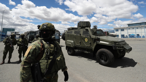 Operativo de control militar en la cárcel de Latacunga, en Cotopaxi. 22 de febrero de 2024