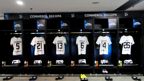 El camerino de Liga de Quito en el Maracaná.