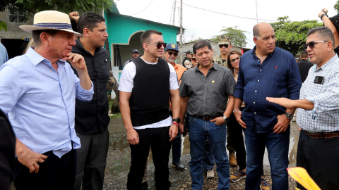 El presidente Daniel Noboa recorrió la provincia de Los Ríos el 29 de febrero de 2024.