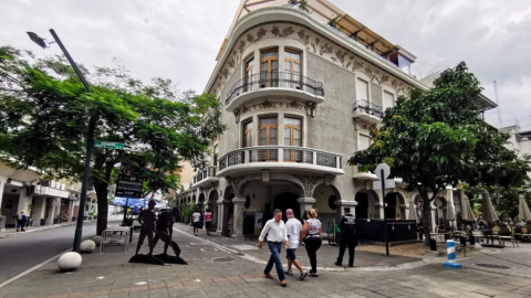 El Museo del Cacao, en la intersección con Imbabura, un icono de la Calle Panamá, en el centro de Guayaquil. 