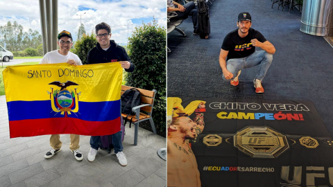 Fanáticos ecuatorianos viajan a Miami para asistir a la pelea del 'Chito' Vera ante Sean O'Malley, por el título mundial del peso gallo de la UFC. 