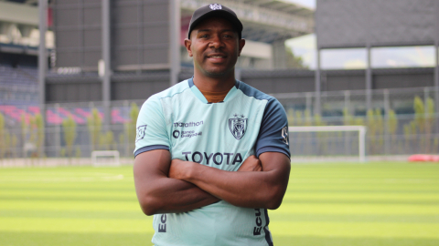 Jairo Campos, director técnico de la categoría Sub 15 de Independiente del Valle, 23 de febrero de 2024.