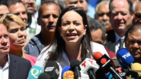 La líder opositora de Venezuela, María Corina Machado, en Caracas, Venezuela, el 29 de enero de 2024.