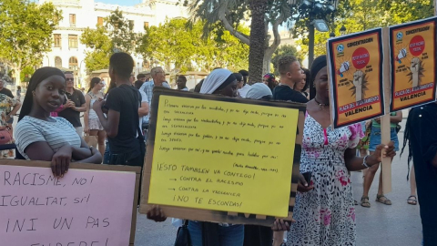 Imagen referencial. Una manifestación contra el racismo en Valencia, España, el 29 de julio de 2023.