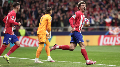 Antoine Griezmann celebra su gol ante Inter, por Champions League, este 13 de marzo de 2024.