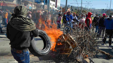 Protestas en Cuenca durante el paro nacional de junio de 2022.