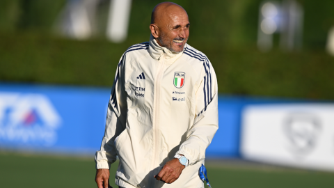 Luciano Spalletti, seleccionador de Italia, durante un entrenamiento.