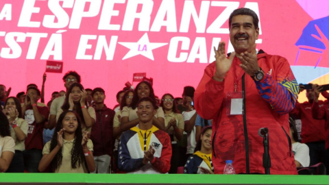 Nicolás Maduro al aceptar su candidatura para la reelección presidencial en Venezuela, el 16 de marzo del 2024.