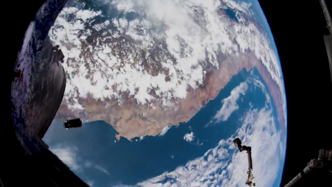 Vista de La Tierra desde la Estación Espacial Internacional.