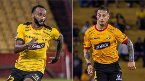 Leonai Souza y Jesús Trindade fueron expulsados en el último partido con Barcelona SC, ante Orense, el 16 de marzo de 2024.