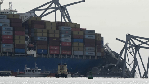 El puente de Baltimore colapsó tras el choque del barco 'Dali', el 26 de marzo de 2024.