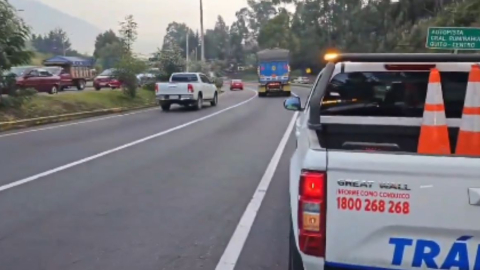 La avenida Simón Bolívar quedó habilitada tras un accidente de tránsito, la mañana del jueves 28 de marzo de 2024.